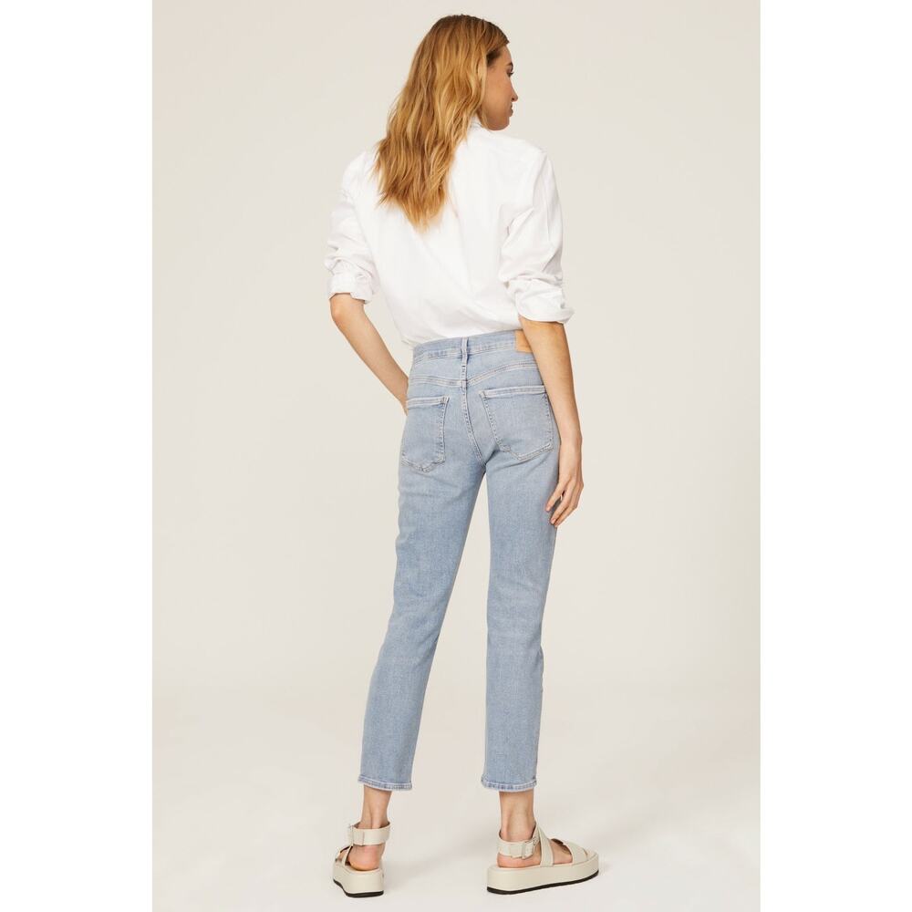 Citizens of Humanity Ella Crop Slim Fit Distressed Light Blue Denim Jean Size 29 - Picture 2 of 16